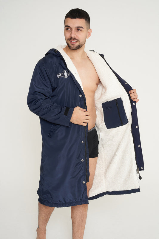 Giant Robes® Navy and White  Sherpa Lining