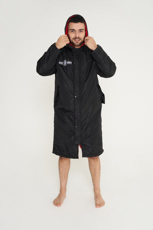 Giant Robes® Black with Red  Sherpa Lining