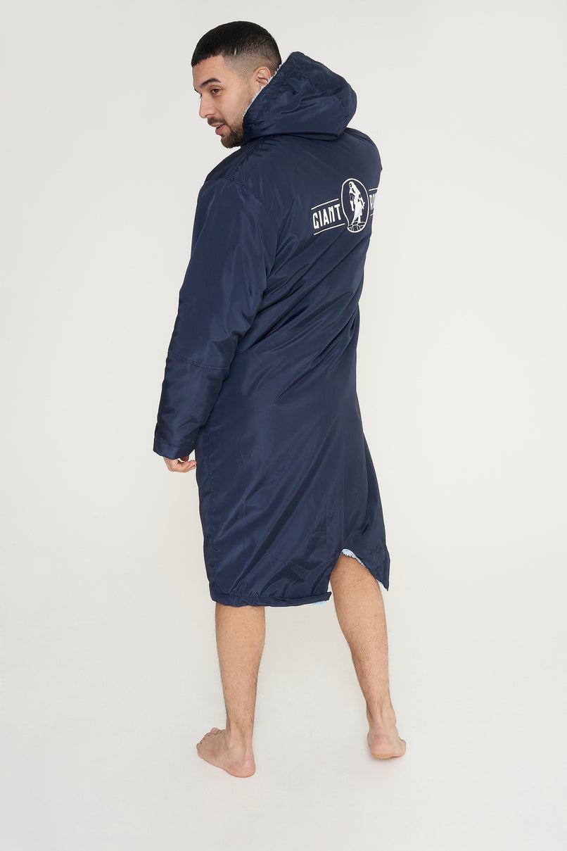 Giant Robes® Navy with Blue  Sherpa Lining