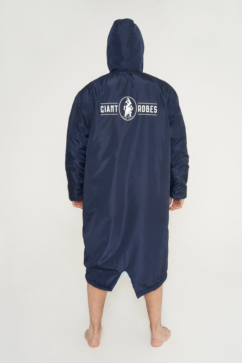 Giant Robes® Navy with Blue  Sherpa Lining