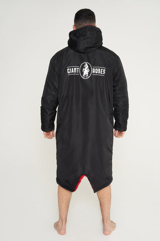 Giant Robes® Black with Red  Sherpa Lining