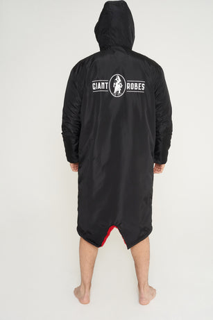 Giant Robes® Black with Red  Sherpa Lining