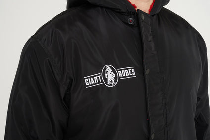 Giant Robes® Black with Red  Sherpa Lining