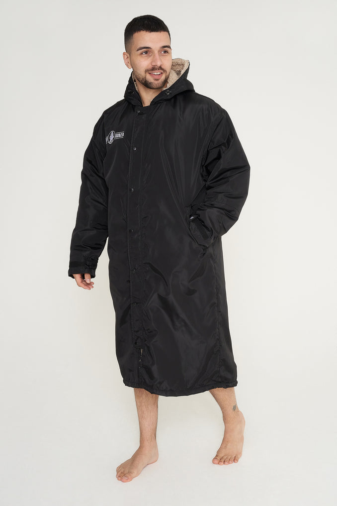 Giant Robes® Black with Beige Sherpa Lining