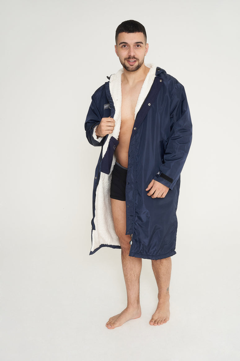 Giant Robes® Navy and White  Sherpa Lining