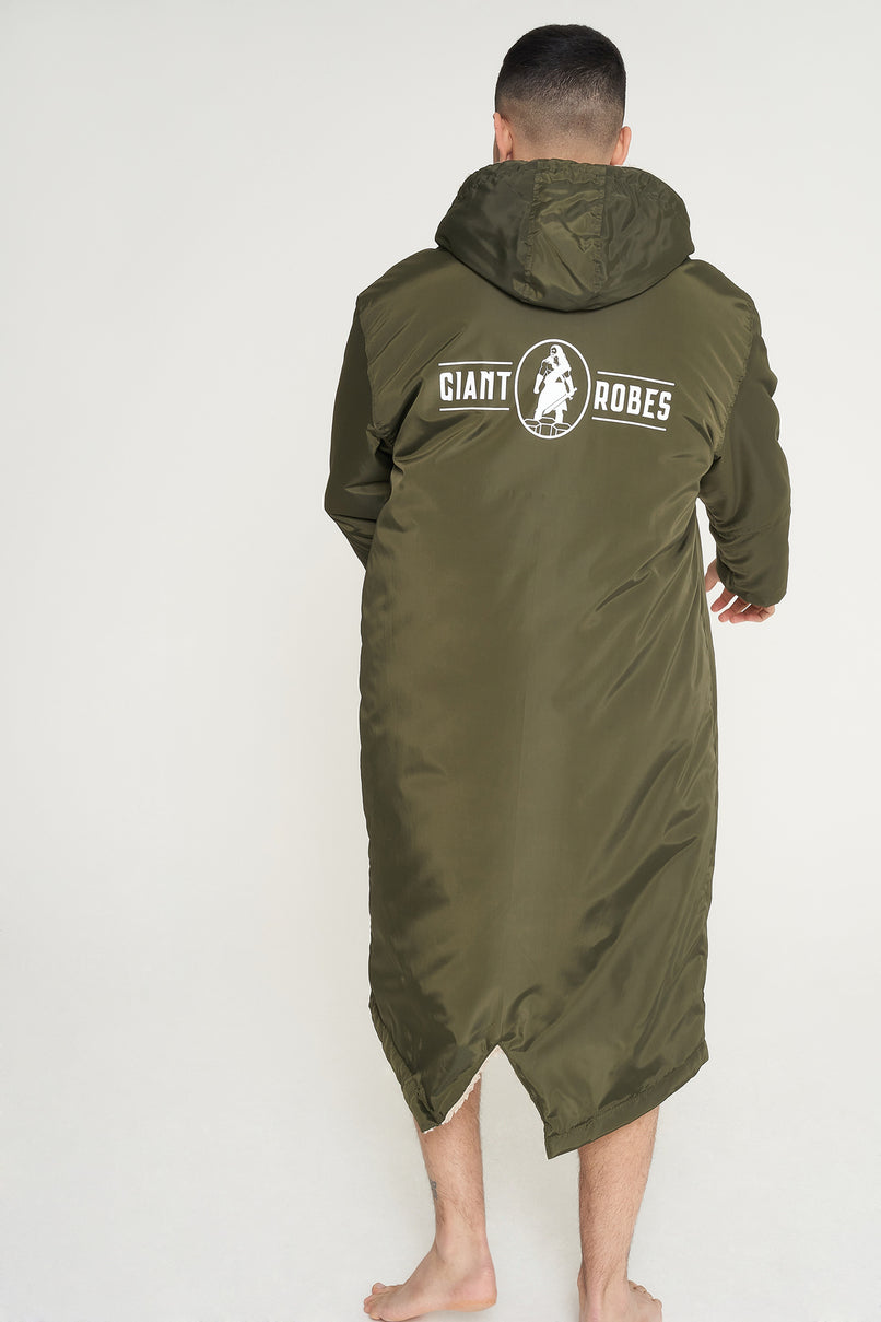 Giant Robes® Khaki with Beige  Sherpa Lining