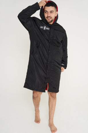 Giant Robes® Black with Red  Sherpa Lining